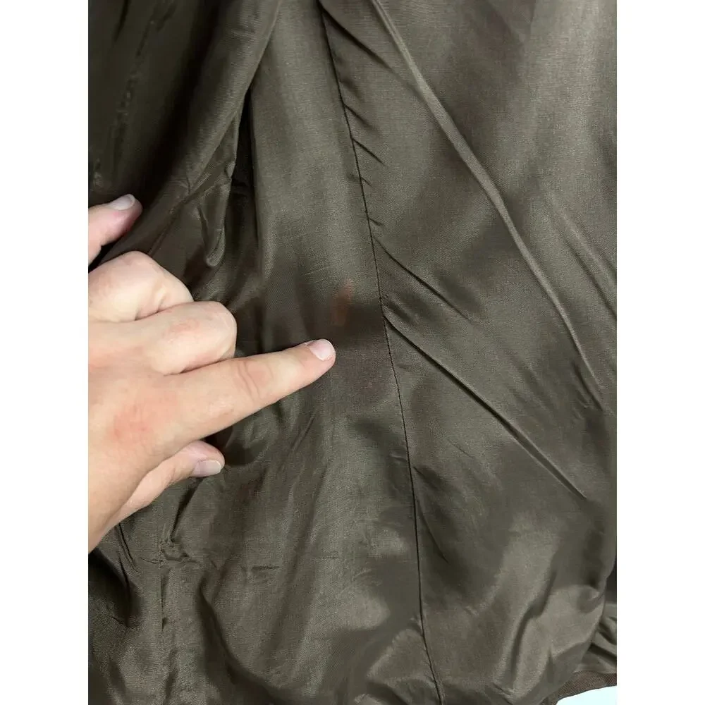 Ralph Lauren Chocolate Brown 100% Linen Blazer Women's Size 6
